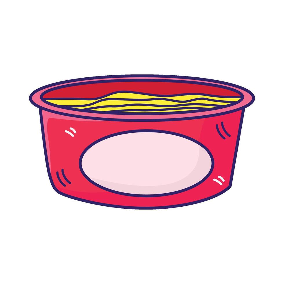 Illustration of instant noodle vector