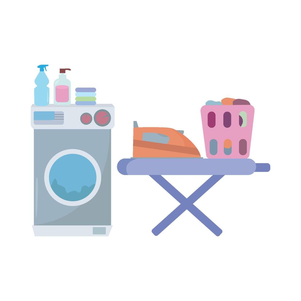 ilustración de la lavadora vector
