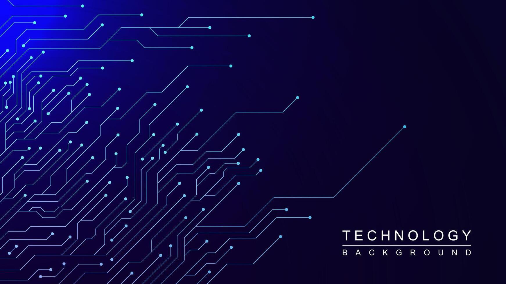 High technology digital data concept with futuristic circuit board. Network connection, global communication and science background. Vector illustration.