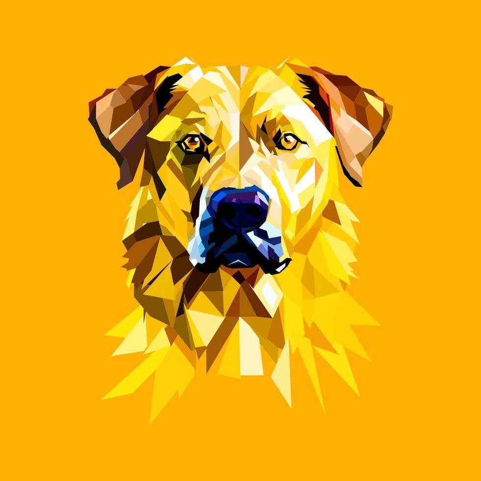 vector de perro amarillo