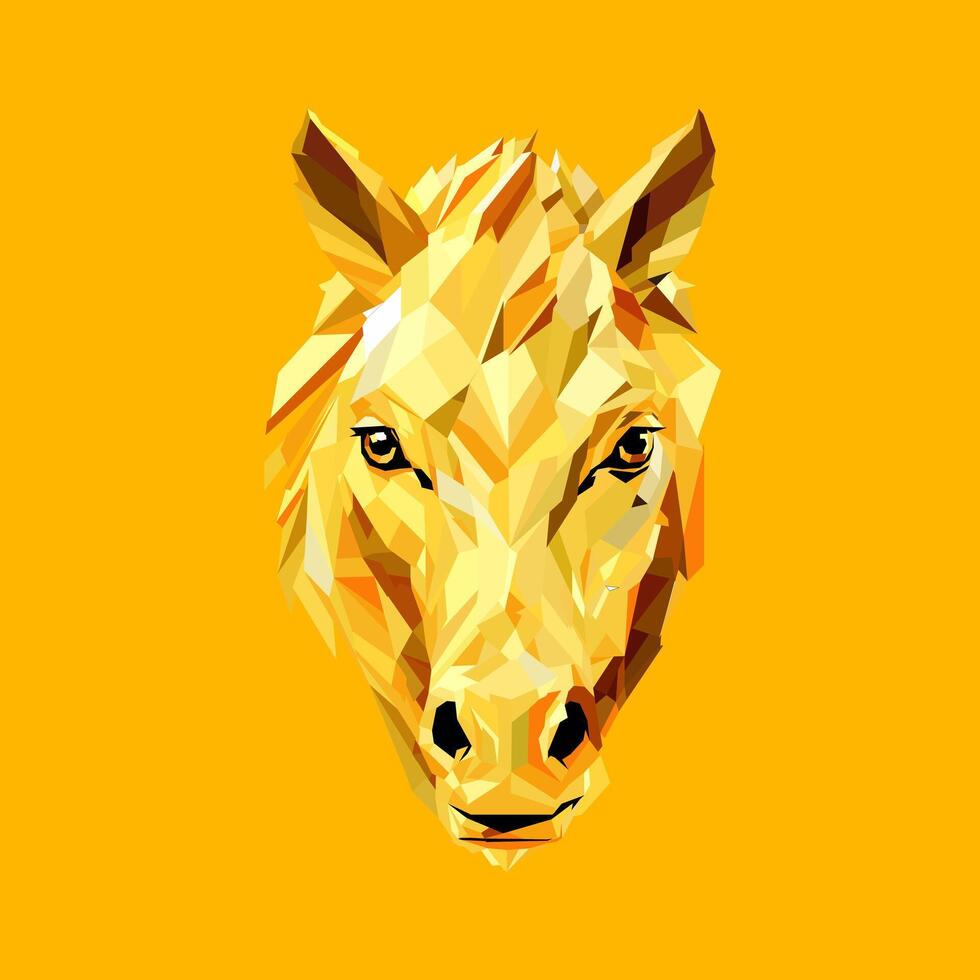 amarillo caballo vector