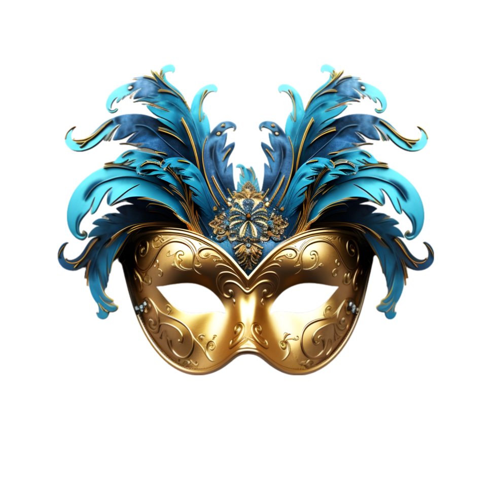 AI generated Carnival Mask on transparent background PNG image
