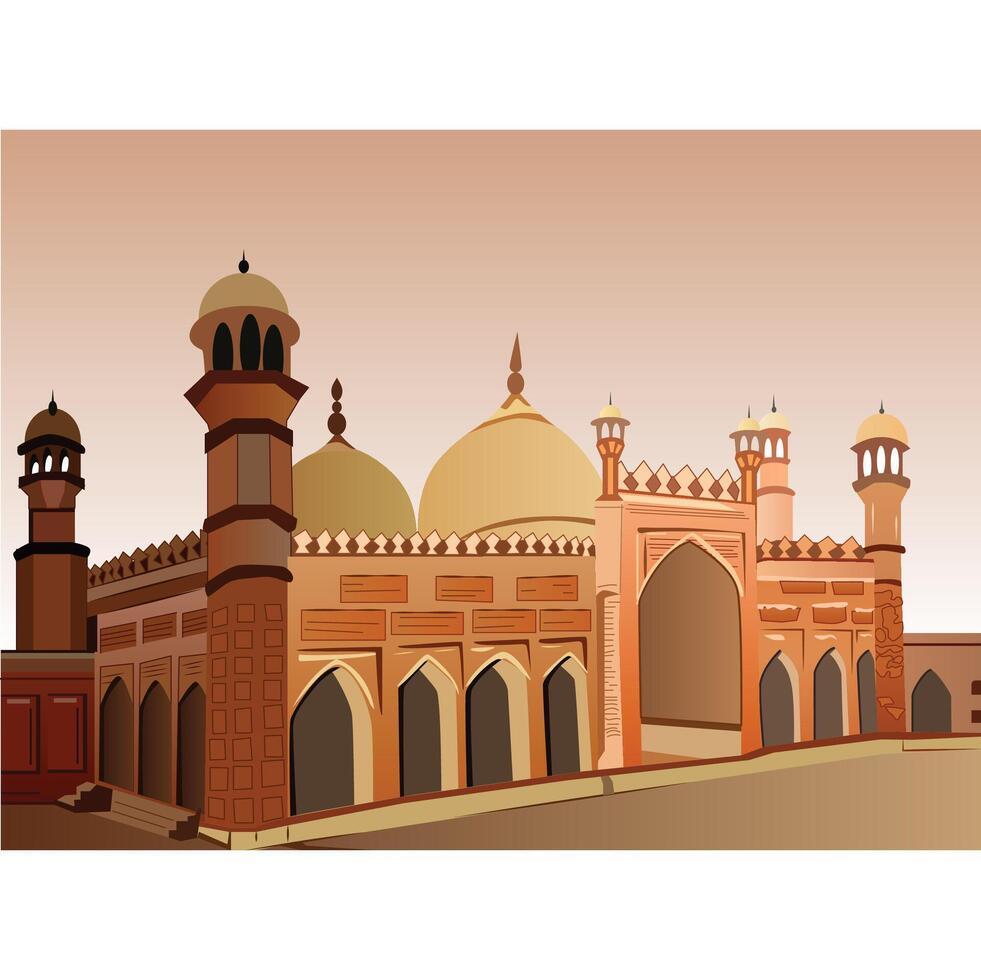 vector ilustración de hermosa mezquita