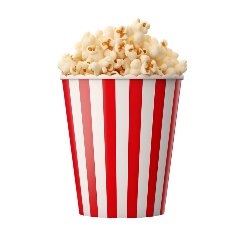 AI generated Popcorn Box on transparent background PNG image