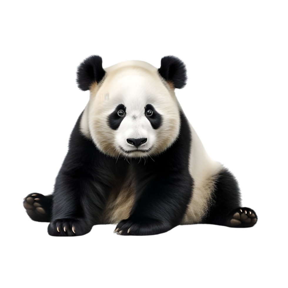 AI generated giant panda bear on transparent background PNG image