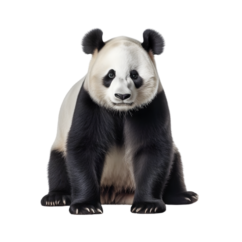 AI generated giant panda bear on transparent background PNG image