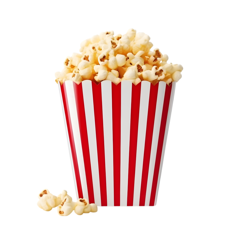 ai generiert Popcorn Box auf transparent Hintergrund png Bild