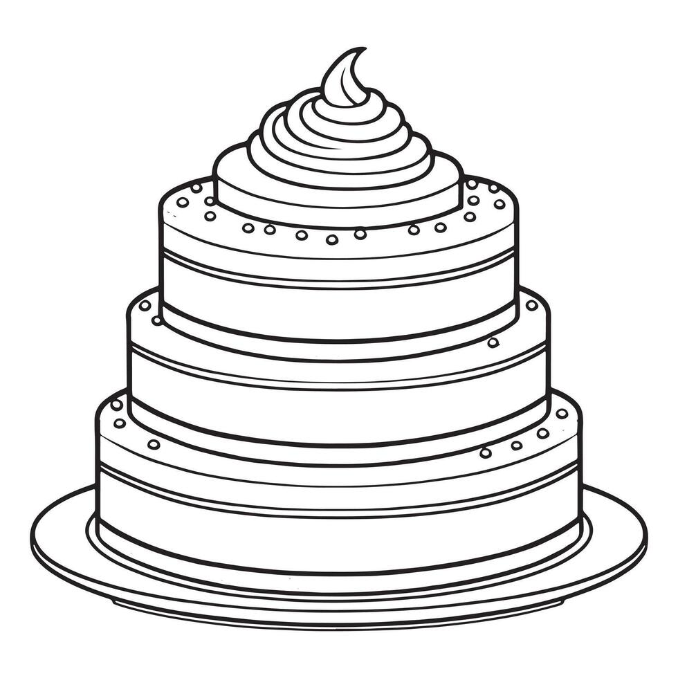 pastel contorno colorante página ilustración para niños y adulto vector