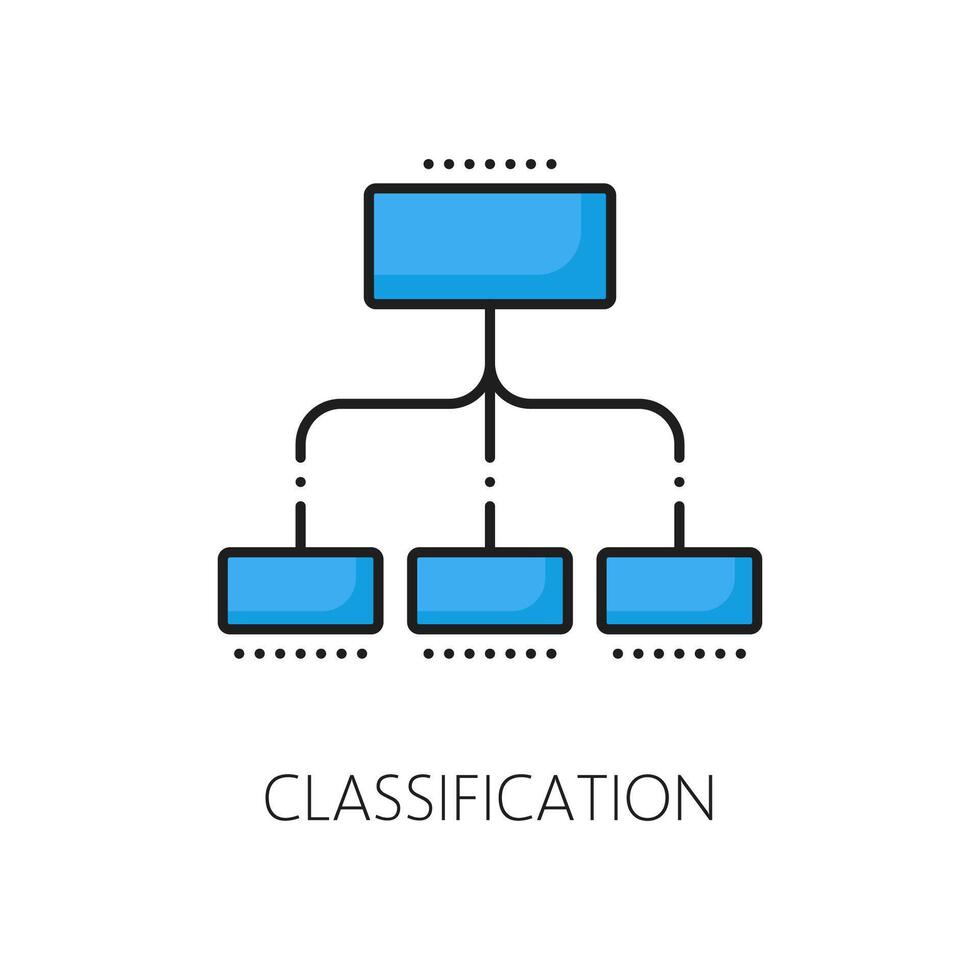 máquina aprendiendo, ai clasificación lineal icono vector