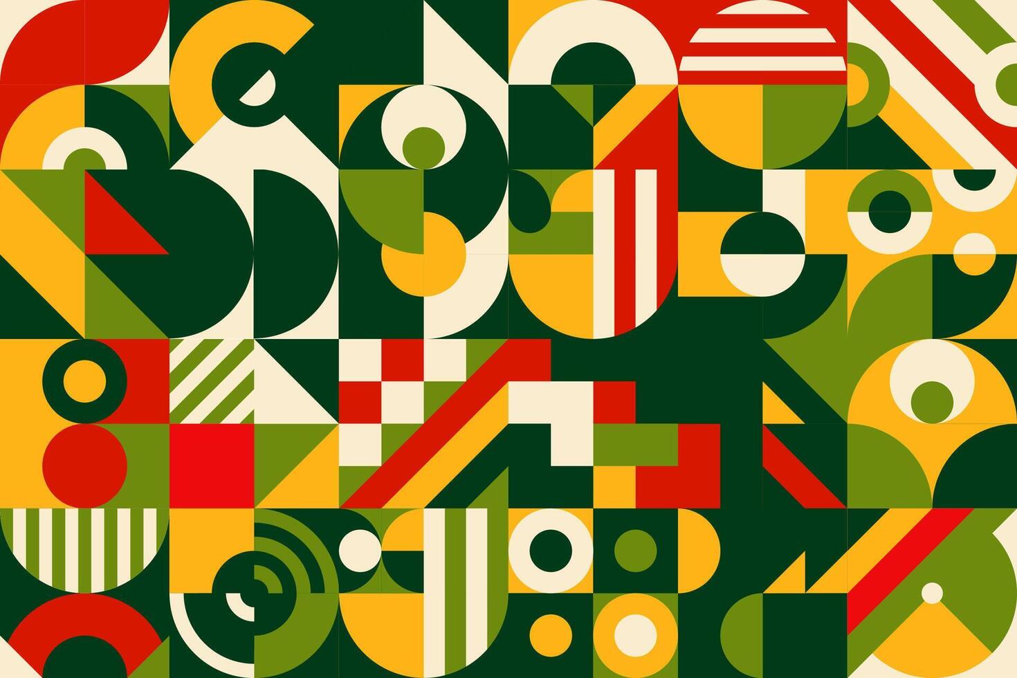 Mexican geometric motif, abstract Bauhaus pattern vector