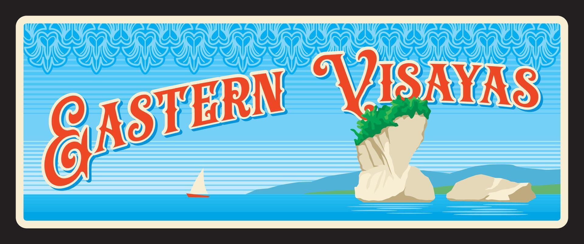 Eastern Visayas Philippines province travel plate vector