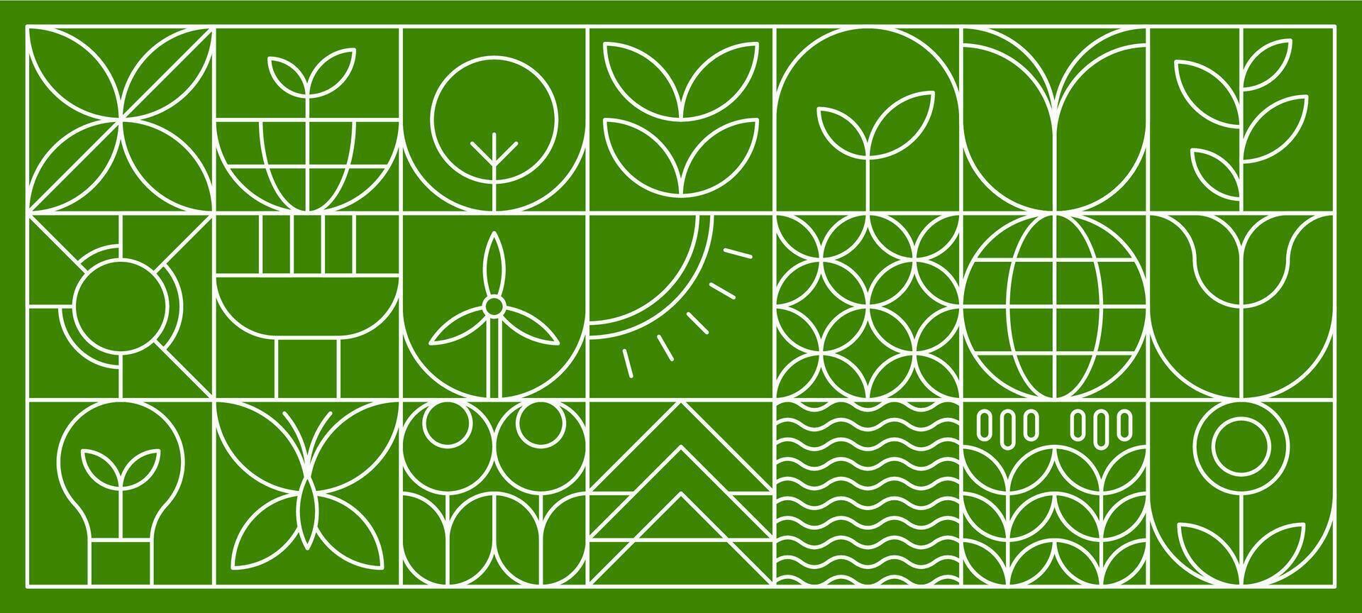Agriculture abstract modern line geometric pattern vector