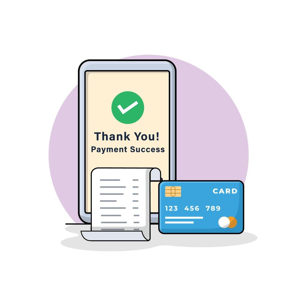 Successful  Online Payment Concept Vector Illustration