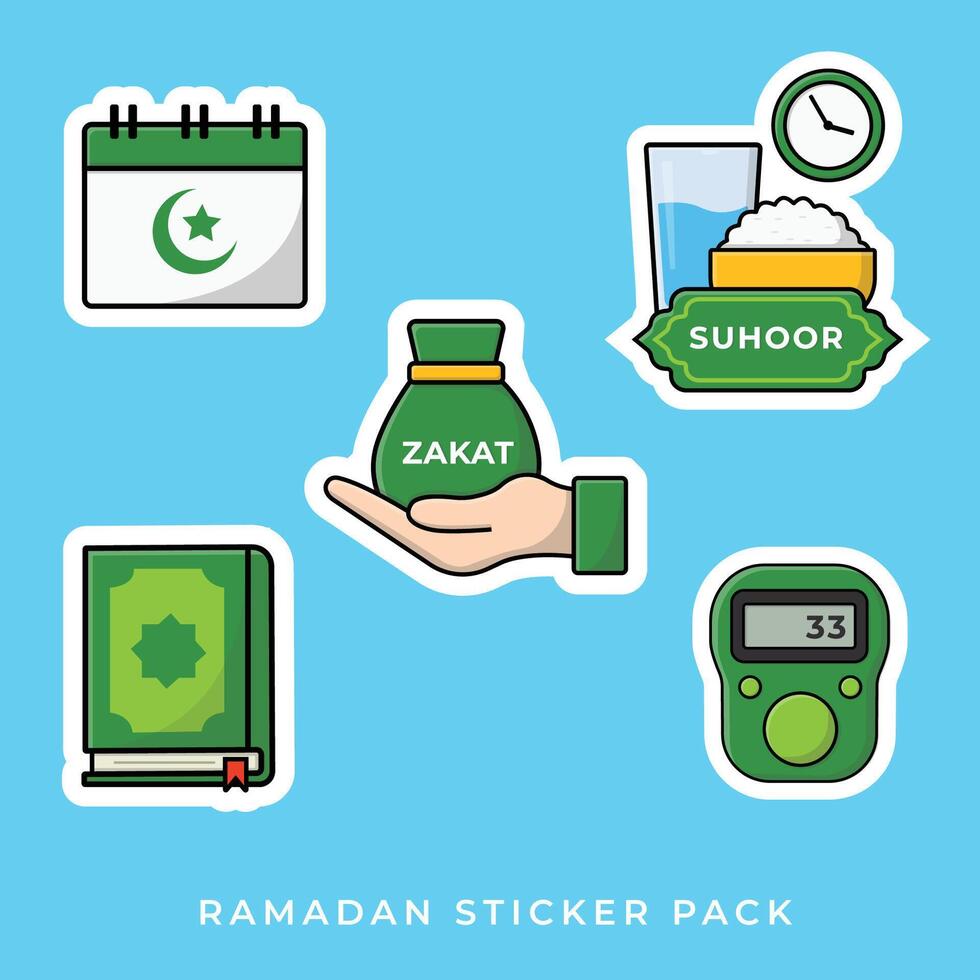 Flat Vector Ramadan  Special Sticker Collection