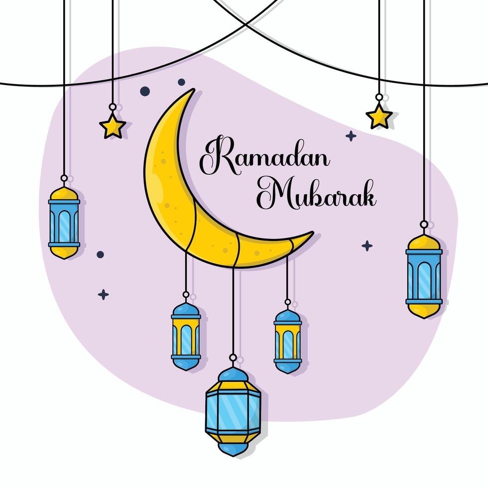 elegante Ramadán especial islámico saludo enviar diseño vector