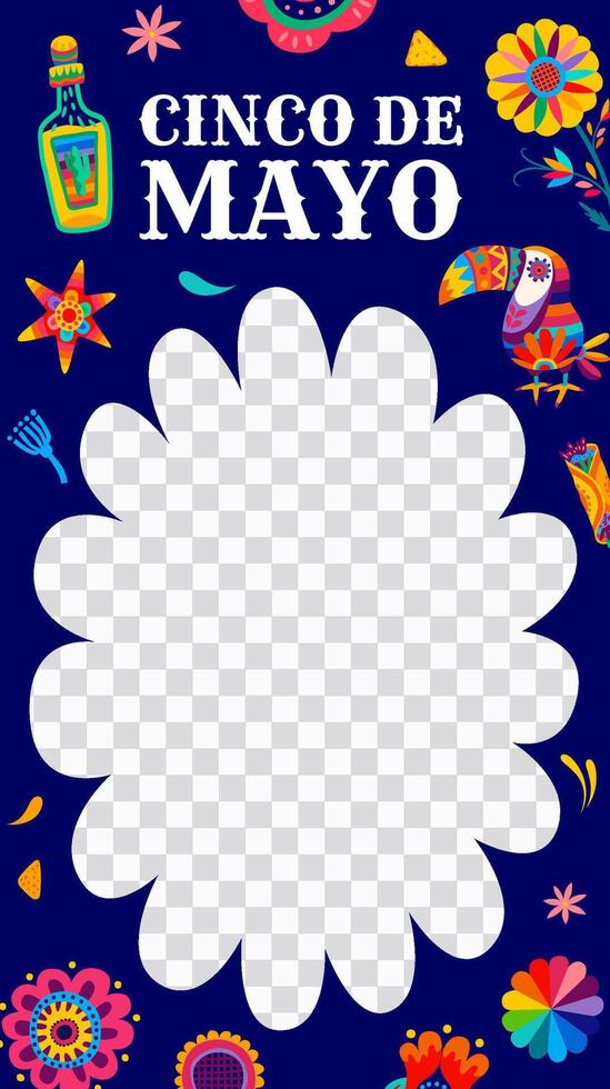 Cinco de Mayo mexican holiday social media post vector