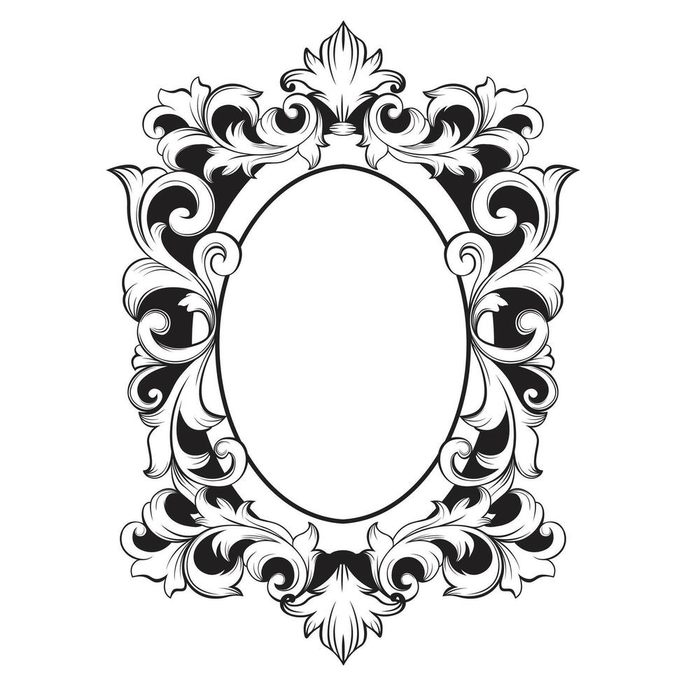 Gorgeous ornament baroque element decoration vector