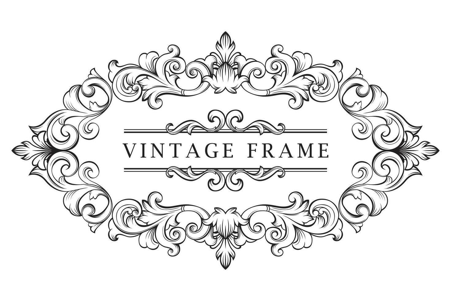 Gorgeous ornament baroque element decoration vector