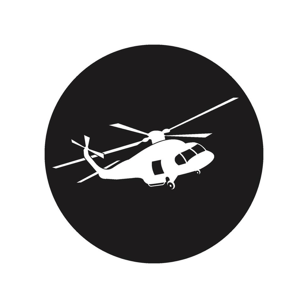 icono de vector de helicóptero