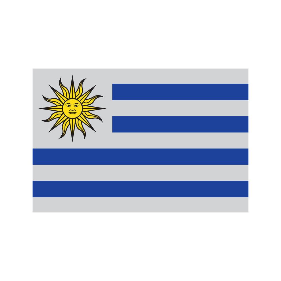 Uruguayan flag icon vector