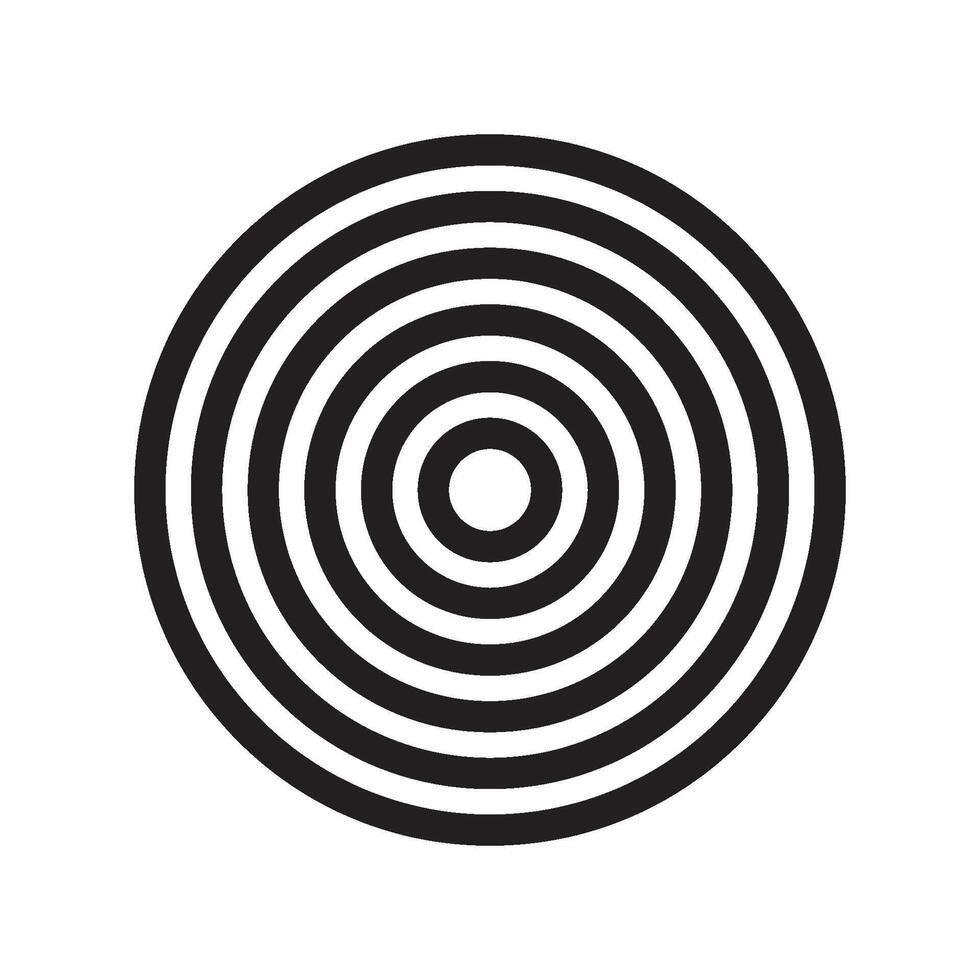 concentric rings geometric abstract element vector