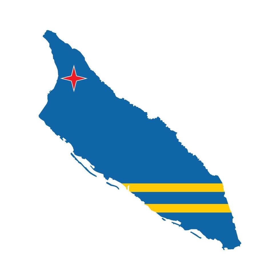 Aruba map icon vector