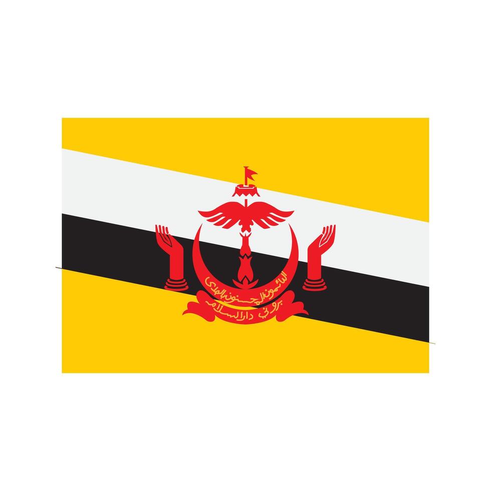 Bruney Darussalam flag icon vector