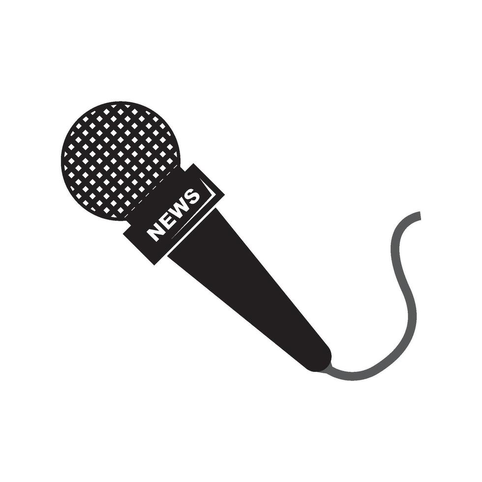 News microphone logo vector