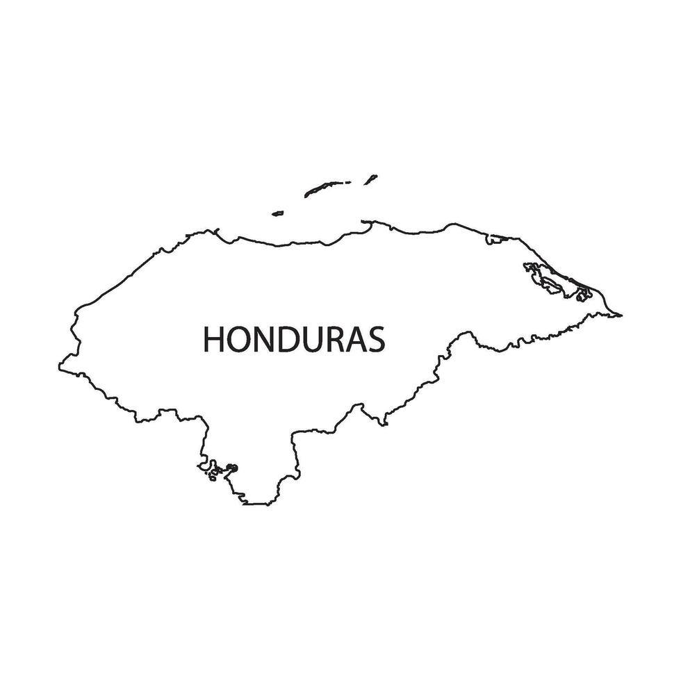 Honduras map icon vector