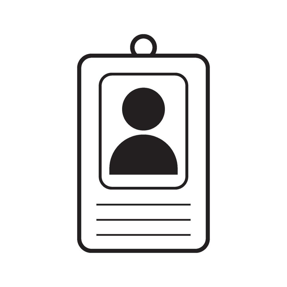 identity card icon vector