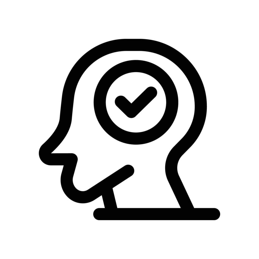 thinking icon. vector line icon for your website, mobile, presentation, and logo design.