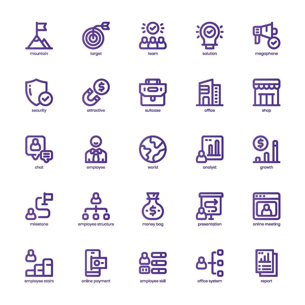 Business Analyst  icon pack for your website, mobile, presentation, and logo design. Business Analyst  icon basic line gradient design. Vector graphics illustration and editable stroke.