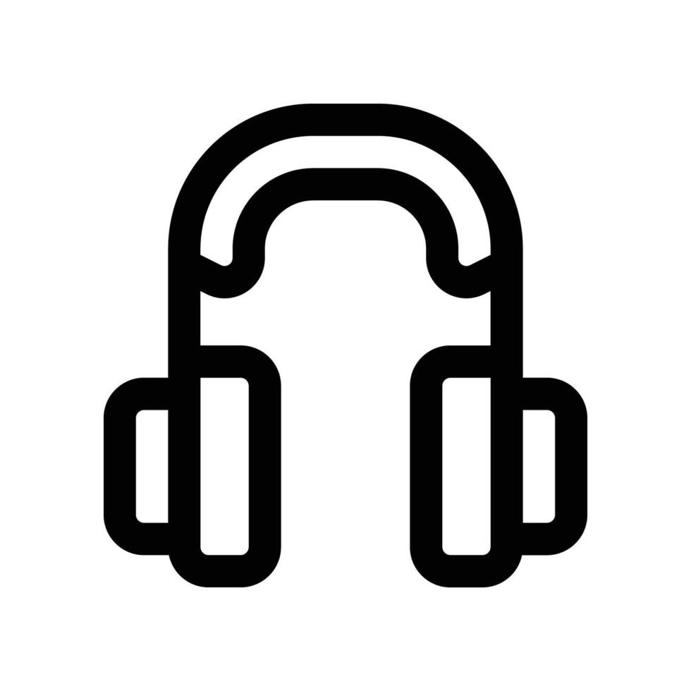 headphone icon. vector line icon for your website, mobile, presentation, and logo design.