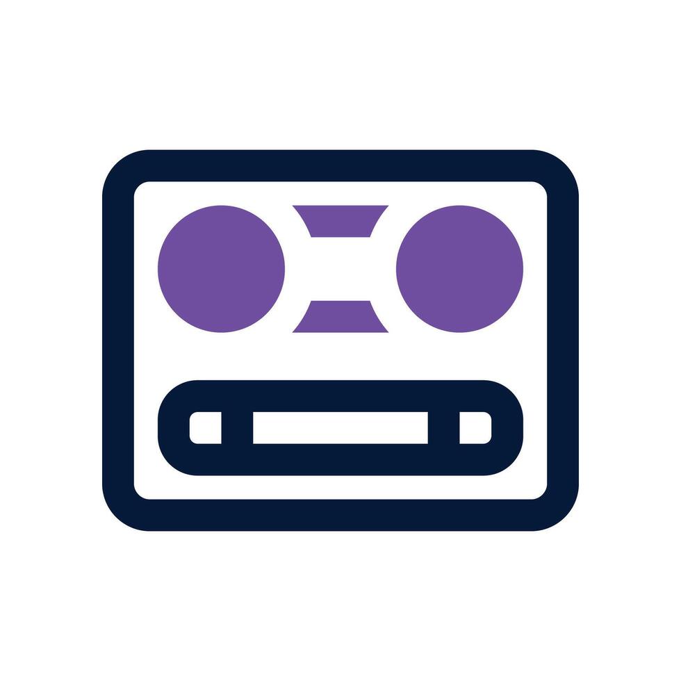 cassette icon. vector dual tone icon for your website, mobile, presentation, and logo design.