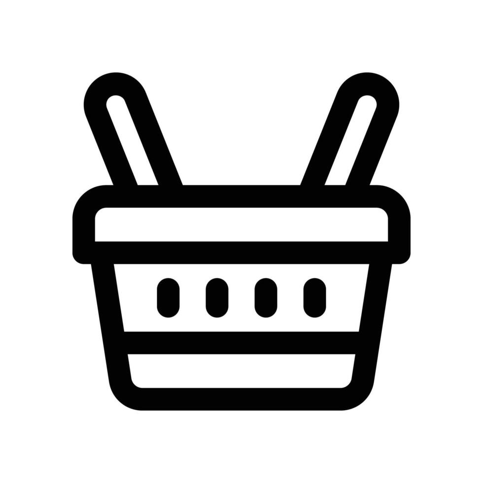 shopping basket icon. vector line icon for your website, mobile, presentation, and logo design.