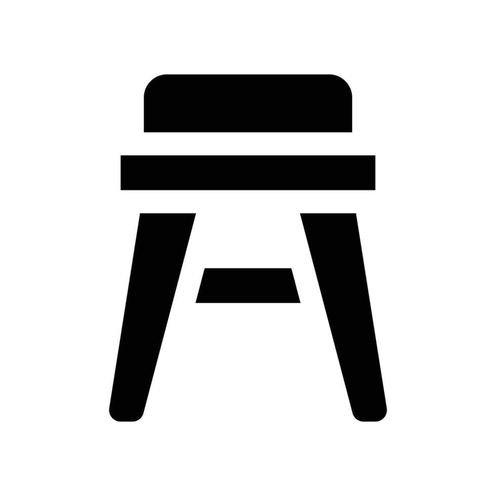 stool icon. vector glyph icon for your website, mobile, presentation, and logo design.