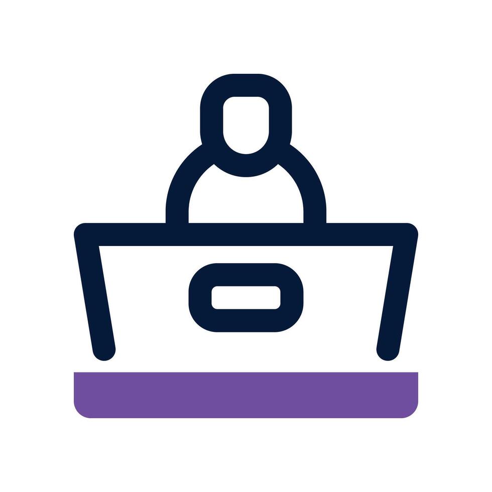 content creator icon. vector dual tone icon for your website, mobile, presentation, and logo design.