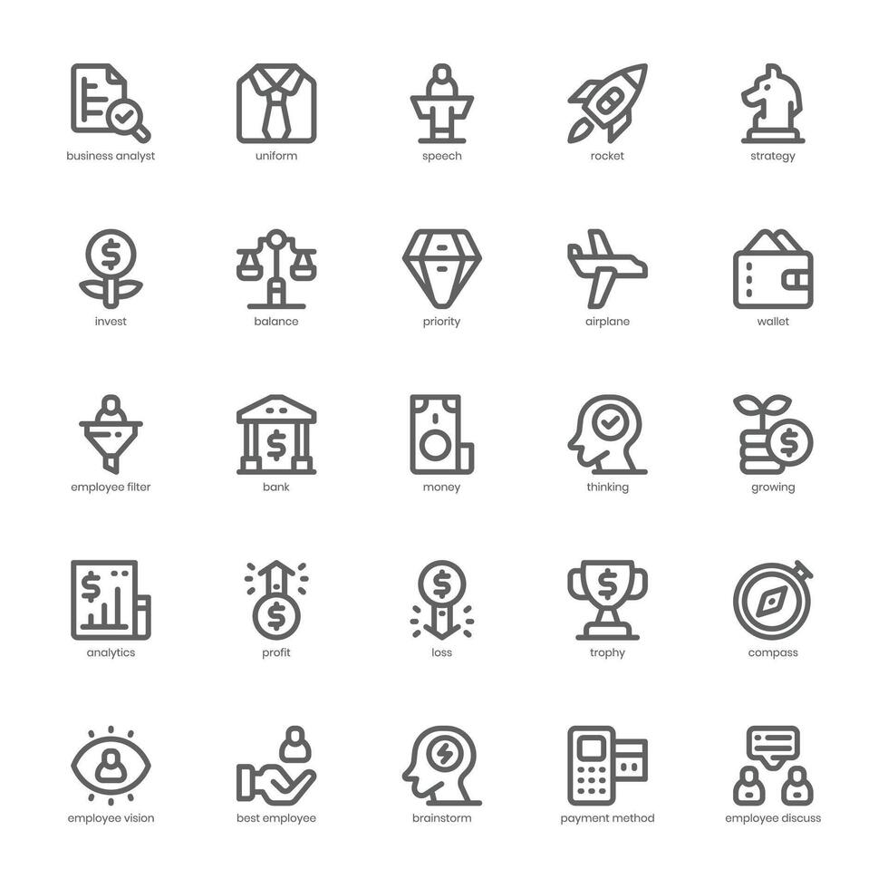 Business Analyst  icon pack for your website, mobile, presentation, and logo design. Business Analyst  icon outline design. Vector graphics illustration and editable stroke.