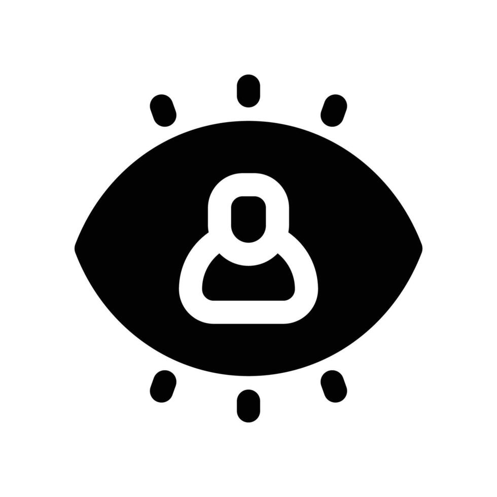 employee vision icon. vector glyph icon for your website, mobile, presentation, and logo design.