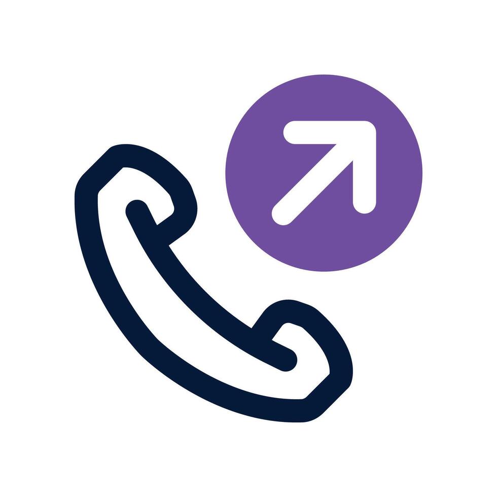 outcoming call icon. vector dual tone icon for your website, mobile, presentation, and logo design.