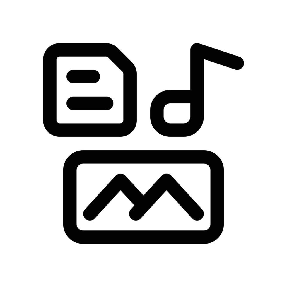 content icon. vector line icon for your website, mobile, presentation, and logo design.