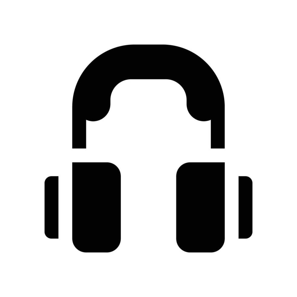 headphone icon. vector glyph icon for your website, mobile, presentation, and logo design.