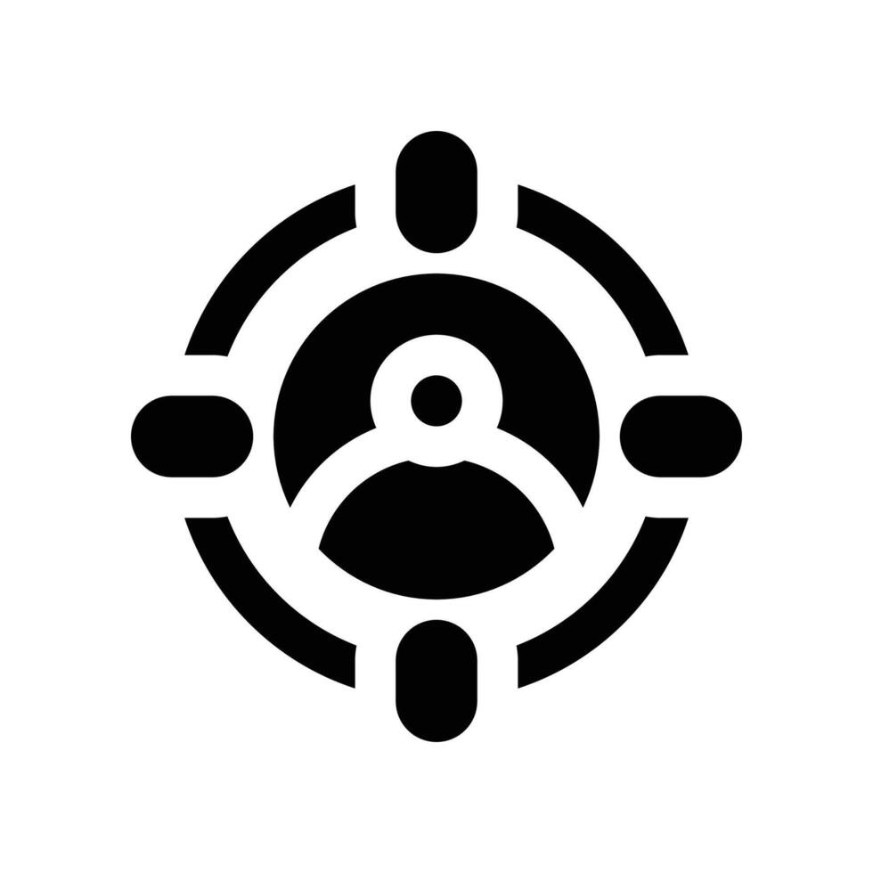 target audience icon. vector glyph icon for your website, mobile, presentation, and logo design.