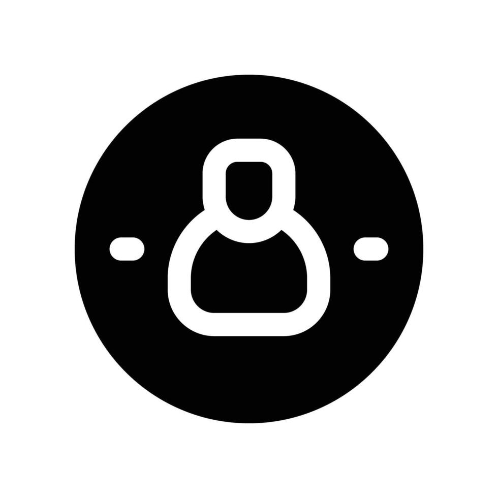 user icon. vector glyph icon for your website, mobile, presentation, and logo design.