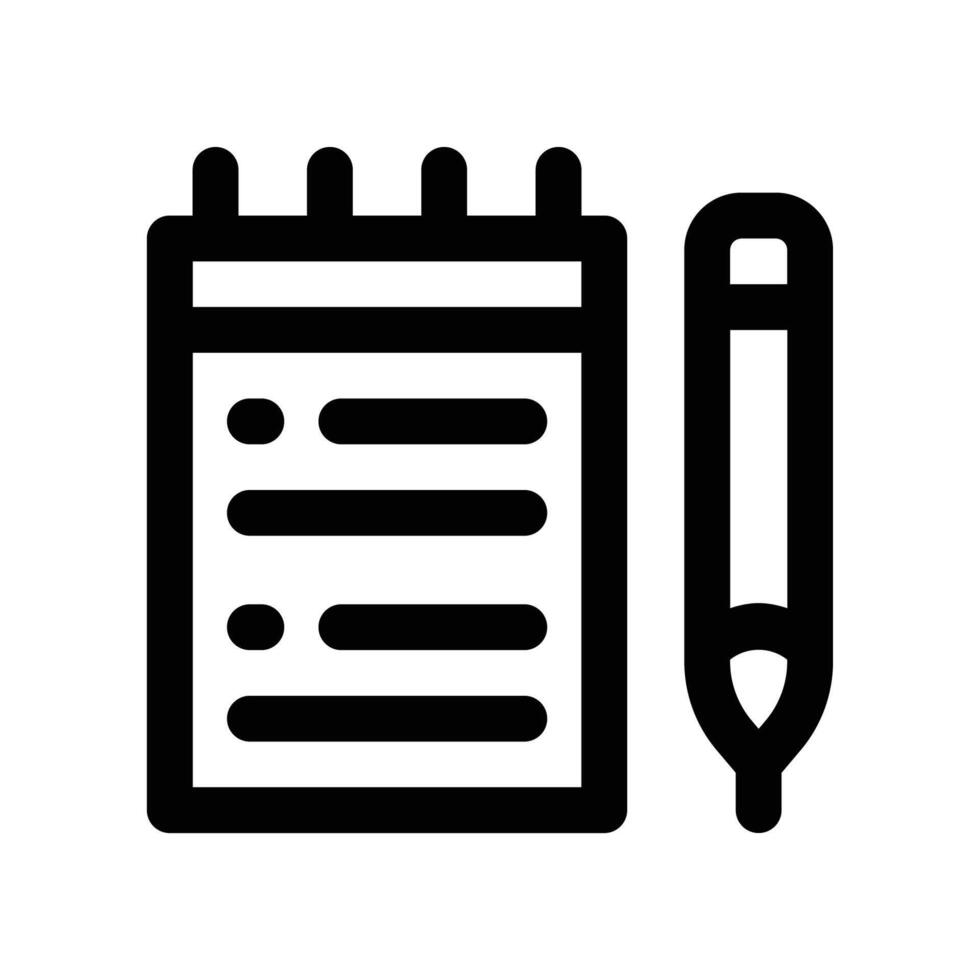 notebook icon. vector line icon for your website, mobile, presentation, and logo design.