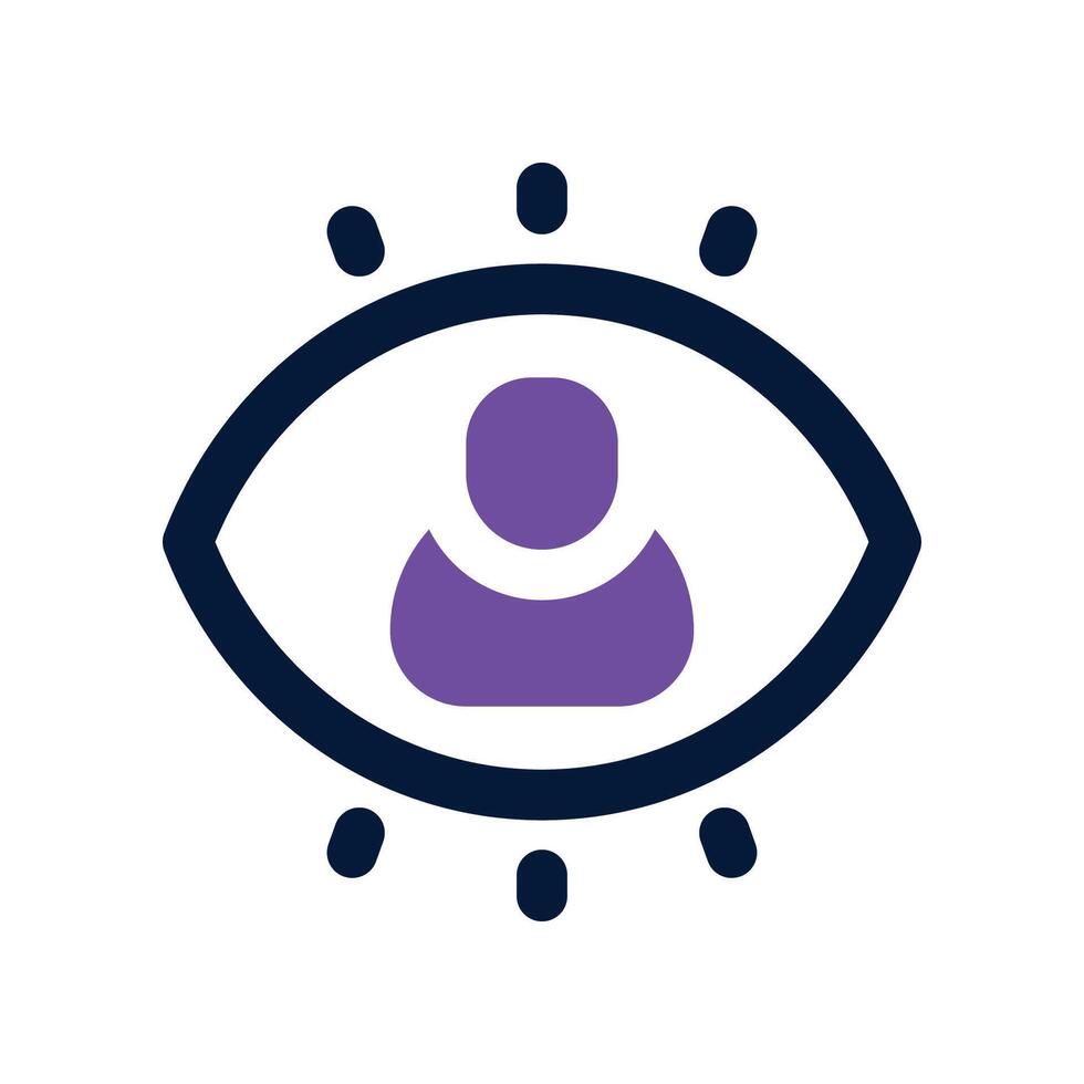 employee vision icon. vector dual tone icon for your website, mobile, presentation, and logo design.