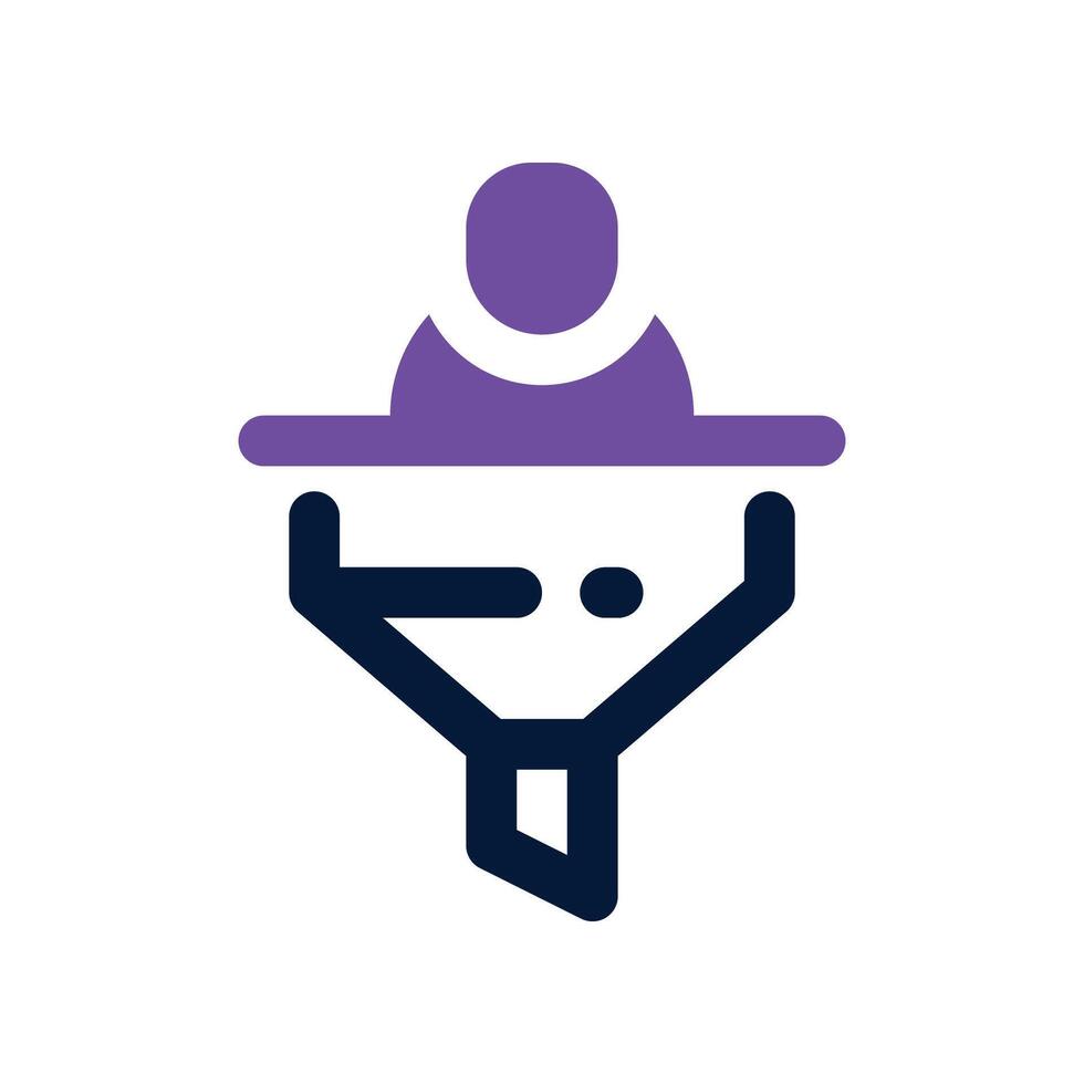employee filter icon. vector dual tone icon for your website, mobile, presentation, and logo design.