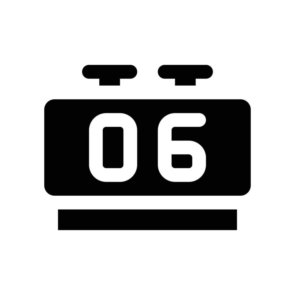 digital clock icon. vector glyph icon for your website, mobile, presentation, and logo design.