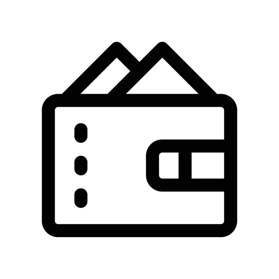 wallet icon. vector line icon for your website, mobile, presentation, and logo design.