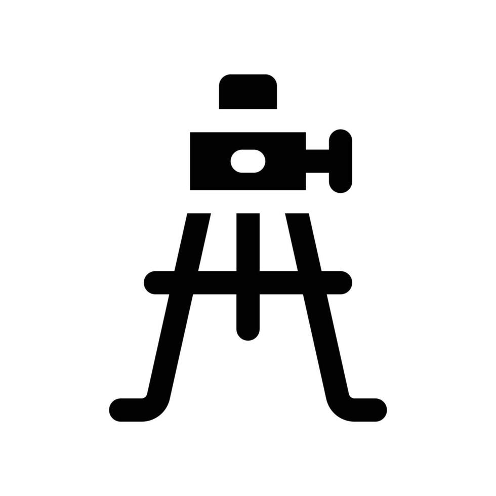 tripod icon. vector glyph icon for your website, mobile, presentation, and logo design.